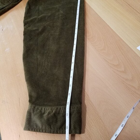 Buffalo Jeans Men’s Corduroy Shirt Jacket Size Large –Taupe Snap Front Overshirt - Picture 10 of 16